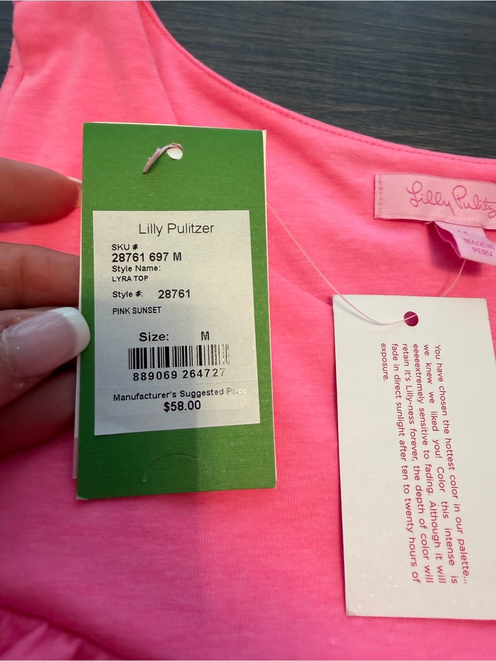 Lilly Pulitzer Pink Ruffle Cold-Shoulder Top - NWT - Picture 2 of 3